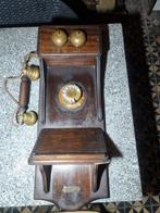 Oude Wandtelefoon 'The Executive' Hout & Messing, Ophalen of Verzenden