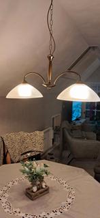 Kamerlamp met 2 glazen kelken, Ophalen, Gebruikt, Klassiek, Glas