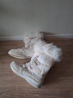 Laarzen met bont ecru, Kleding | Dames, Schoenen, Ophalen of Verzenden, Zo goed als nieuw, Beige, Hoge laarzen