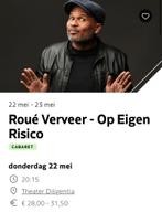 2 kaarten Roué Verveer 22 mei 20.15 uur, Twee personen, Mei