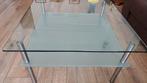 Glazen salontafel, Ophalen, 100 tot 150 cm, 50 tot 100 cm, Zo goed als nieuw