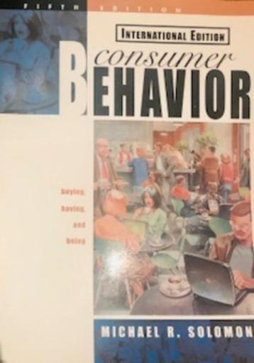 M.Solomon, Consumer Behavior, International Edition, 5th Ed. beschikbaar voor biedingen