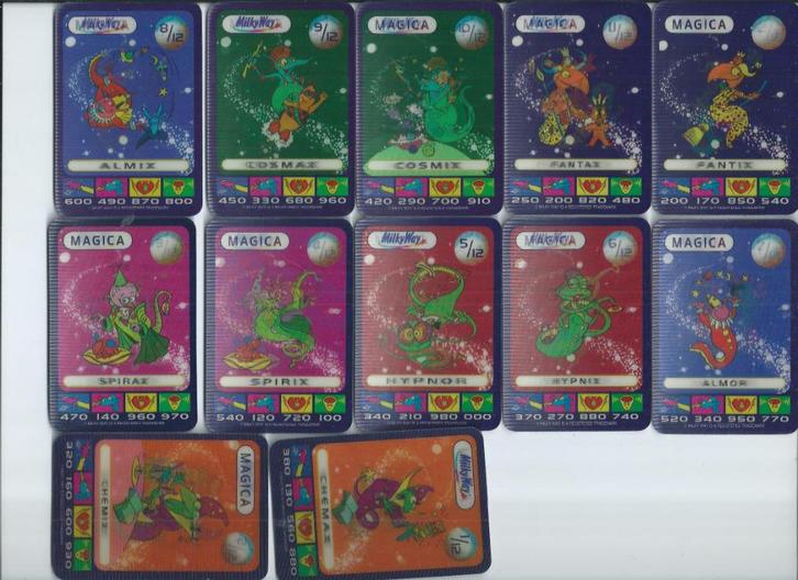 Diverse complete sets spacix kaarten Cupida Coloria Melodia, Verzamelen, Supermarktacties, Albert Heijn, Ophalen of Verzenden