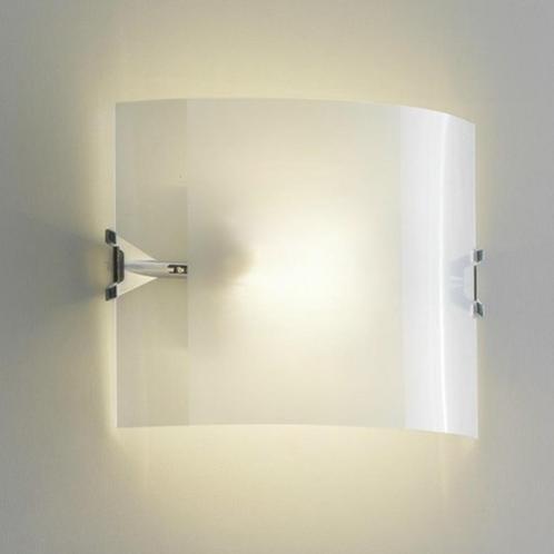 Fontana Arte Velo wandlamp/plafondlamp (Italiaans design), Huis en Inrichting, Lampen | Wandlampen, Gebruikt, Glas, Ophalen