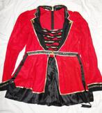 Leuke rood/zwart/goud PIRAAT/ZEEROVER/PIRATES jurk + hoed, Ophalen, Carnaval, Maat 46/48 (XL) of groter, Kleding
