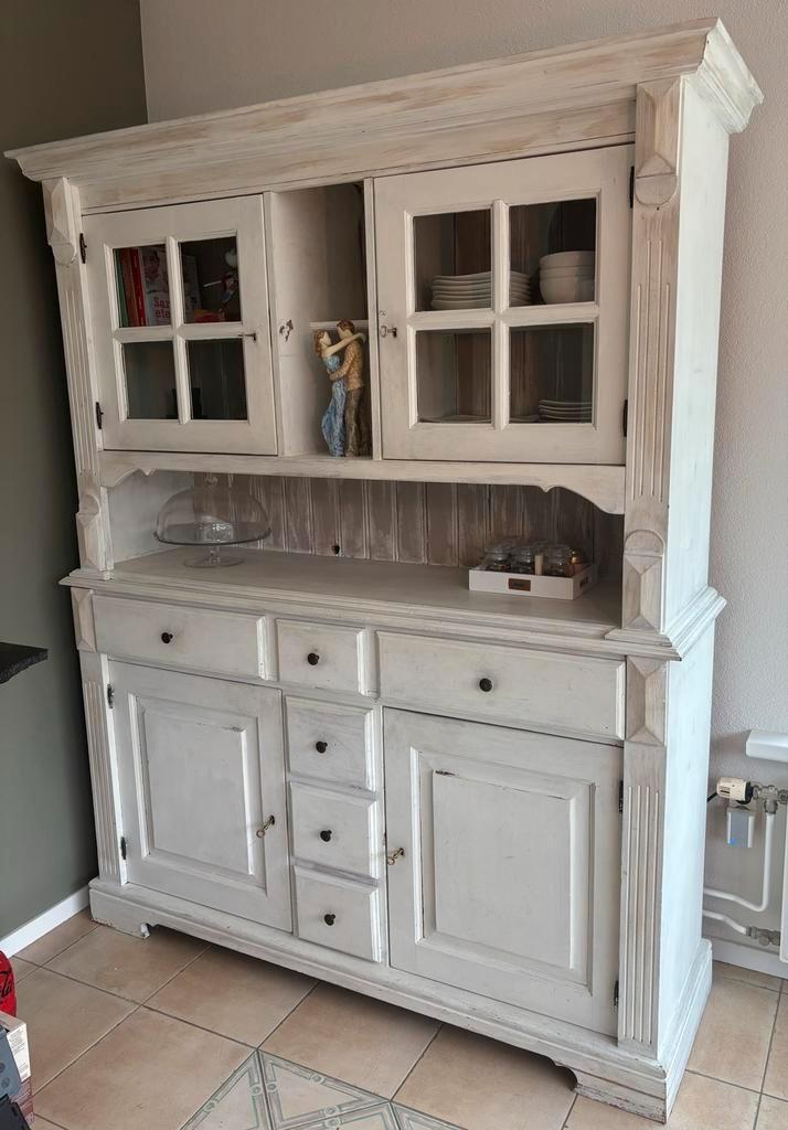 Buffetkast met verlichting, 4 sleutels - Opknapper, Antiek en Kunst, Antiek | Meubels | Kasten, Ophalen