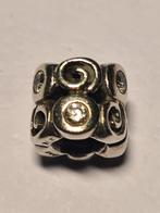Pandora bedel zilver met zirkonia * meer zilveren bedels *, Pandora, Ophalen of Verzenden, Zo goed als nieuw, 1 bedel