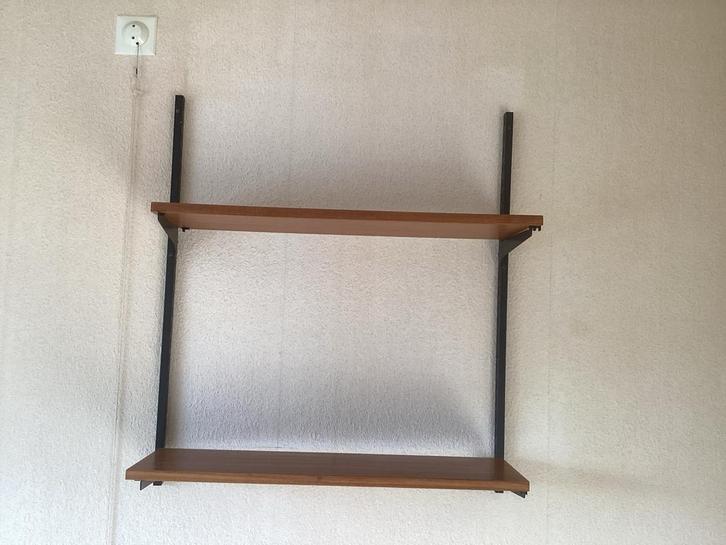 Vintage Boekenplank met Staanders, Huis en Inrichting, Woonaccessoires | Wandplanken en Boekenplanken, Gebruikt, Ophalen of Verzenden