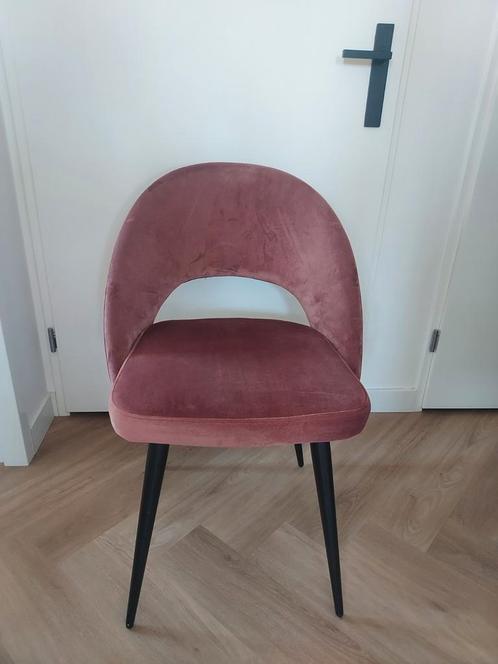 4 Eetkamerstoelen van Ways Roze, Huis en Inrichting, Stoelen, Zo goed als nieuw, Vier, Stof, Overige kleuren, Ophalen