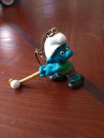 Smurf hockey speler sleutelhanger uit 1981, Verzamelen, Smurfen, Ophalen of Verzenden, Zo goed als nieuw, Overige Smurfen, Poppetje, Figuurtje of Knuffel