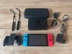Nintendo Switch V2 Compleet in Top Staat + Beschermcase, Ophalen of Verzenden, Zo goed als nieuw, Met 2 controllers, Switch 2019 Upgrade