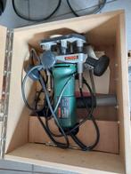 Bosch bovenfrees POF 500A incl opzetstukken, Doe-het-zelf en Verbouw, Gebruikt, Ophalen of Verzenden, Bovenfrees, Bosch