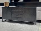 Zwart dressoir met houtnerf 180cm breed nieuw!, Ophalen, 150 tot 200 cm, Nieuw, Hotel chique