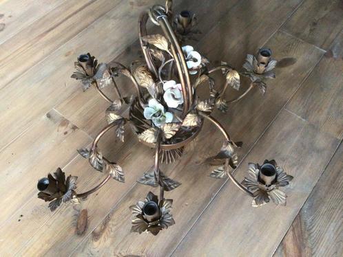 Antieke lamp bloemenmand., Antiek en Kunst, Antiek | Lampen, Ophalen of Verzenden