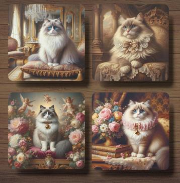 Ragdoll Barok onderzetters met houder beschikbaar voor biedingen