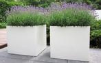 Set vierkante plantenbakken wit 70x70x70, Ophalen, Kunststof, Vierkant, Nieuw