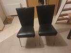 4 stoelen zwart leder, Huis en Inrichting, Stoelen, Ophalen of Verzenden, Gebruikt