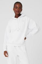 IN NIEUWSTAAT! Alo Yoga accolade hoodie met logo wit XXS, Verzenden, Alo Yoga, Wit, Zo goed als nieuw