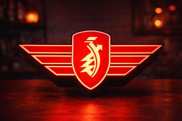 Zundap logo ledverlichting, Verzamelen, Merken en Reclamevoorwerpen, Lichtbak of (neon) lamp, Ophalen of Verzenden