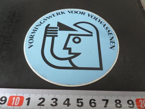sticker vormingswerk voor volwassenen strip hoofd *, Verzamelen, Stickers, Zo goed als nieuw, Bedrijf of Vereniging, Ophalen
