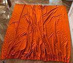 Groot vintage retro oranje wollen gordijn 263 cm x 382 cm, Ophalen of Verzenden, Zo goed als nieuw, 200 cm of meer