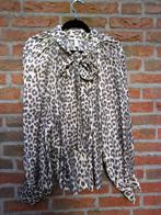 Nieuwe H&M gave panterprint oversized blouse met strik .XL, Kleding | Dames, Blouses en Tunieken, H&M, Overige kleuren, Maat 46/48 (XL) of groter