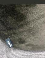 Donkergroene Woood poef - Rond, Minder dan 50 cm, Rond, Minder dan 50 cm, Ophalen of Verzenden