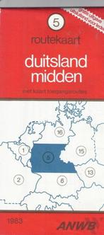 Pl21 plattegrond anwb midden duitsland 1983, Boeken, Atlassen en Landkaarten, Gelezen, Duitsland, Ophalen of Verzenden