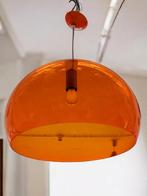 Space Age oranje Kartell FL/Y hanglamp, Huis en Inrichting, Lampen | Hanglampen, Ophalen of Verzenden, Gebruikt, Kunststof, Minder dan 50 cm