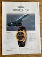 Breitling Chronomat originele advertentie Concorde, Verzamelen, Ophalen of Verzenden, Gebruikt, Overige typen
