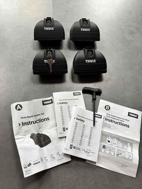 Thule Rapid system 753 met Thule kit 4024, Auto diversen, Dakdragers, Zo goed als nieuw, Ophalen of Verzenden