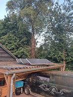 3 zonnepanelen  op rek en hardhouten slee, Ophalen of Verzenden, Gebruikt