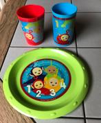 Teletubbies bord en 2 drinkbekers zgan, Ophalen, Zo goed als nieuw
