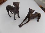 Hondenbeeld metaal hazewind Whippet vintage  Twee gedetaille, Ophalen of Verzenden, Gebruikt