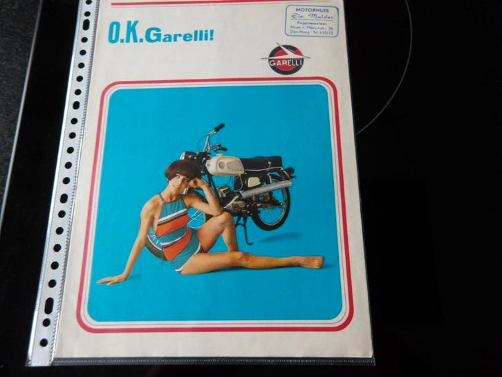 Folder Garelli  OK Garelli, Fietsen en Brommers, Handleidingen en Instructieboekjes, Zo goed als nieuw, Verzenden