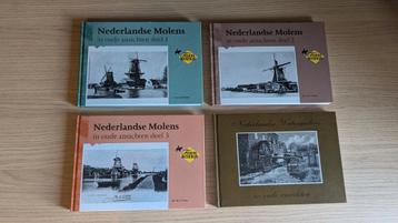 4 boeken - Nederlandse Molens en Watermolens in oude ansicht beschikbaar voor biedingen