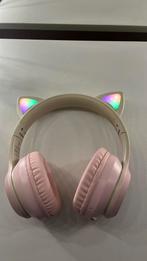 Hele scahttige en leuke koptelefoons met lichyjes kat oren, Bluetooth, Zo goed als nieuw, Over oor (circumaural), Ophalen