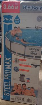 Nieuw: Bestway steel Pro Max Zwembad 3.66 X 76, Ophalen, Minder dan 80 cm, Rond, 200 tot 400 cm