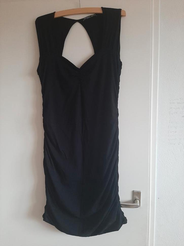 Zwarte Jurk Juffrouw Jansen XL, Kleding | Dames, Jurken, Zo goed als nieuw, Maat 46/48 (XL) of groter, Zwart, Boven de knie, Ophalen of Verzenden