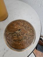 Messing ronde box vogel vintage, Antiek en Kunst, Antiek | Koper en Brons, Ophalen of Verzenden