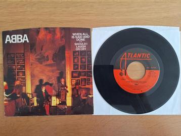 Uit de USA ABBA single When All Is Said And Done beschikbaar voor biedingen