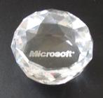 Glazen MICROSOFT presse-papier (nieuw), Ophalen of Verzenden, Nieuw, Gebruiksvoorwerp