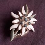 Edelweiss broche uit De Alpen met Emaille, Verzenden, Gebruikt, Overige materialen
