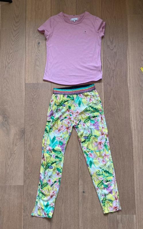 Shirt Tommy Hilfiger en broek Vingino maat 12/152, Kinderen en Baby's, Kinderkleding | Maat 152, Zo goed als nieuw, Meisje, Shirt of Longsleeve