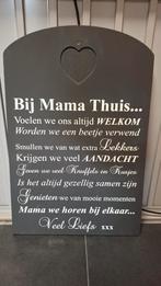 Wanddecoratie houten bord Mama..., Ophalen, Zo goed als nieuw