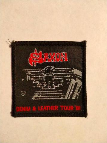 Saxon Denim & Leather tour '81 vintage metal muziek patch beschikbaar voor biedingen