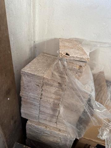 Mocca Beige Travertin Tegels 7.5x20x1cm beschikbaar voor biedingen