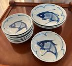 Vintage Chinese koi karpers schalen blauw wit, Antiek en Kunst, Antiek | Porselein, Ophalen