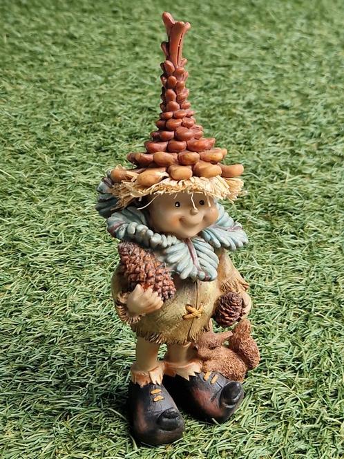 Dennenappel beeld mannetje - herfstdecoratie, Verzamelen, Beelden en Beeldjes, Zo goed als nieuw, Dier, Ophalen of Verzenden