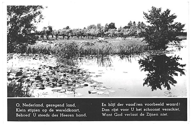 959668 Vaderlandslievend gedichtje uit WO 2 niet gelopen, Verzamelen, Ansichtkaarten | Nederland, Ongelopen, Noord-Brabant, 1940 tot 1960